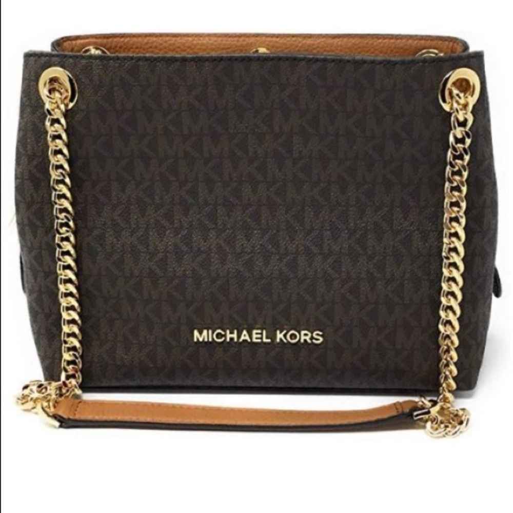 Michael Kors Medium Chain Messenger Bag Brown